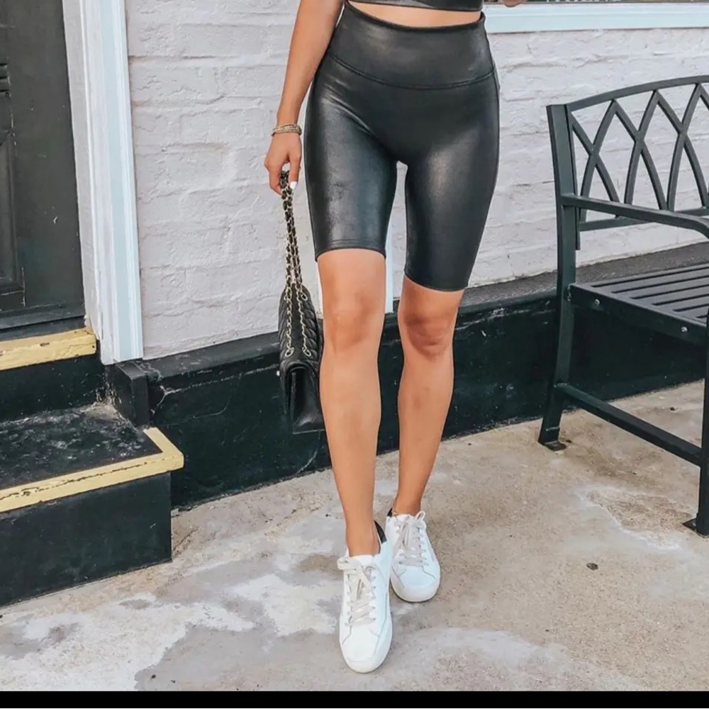 Yummie Shapewear High-Waisted Black Compression Bike Shorts